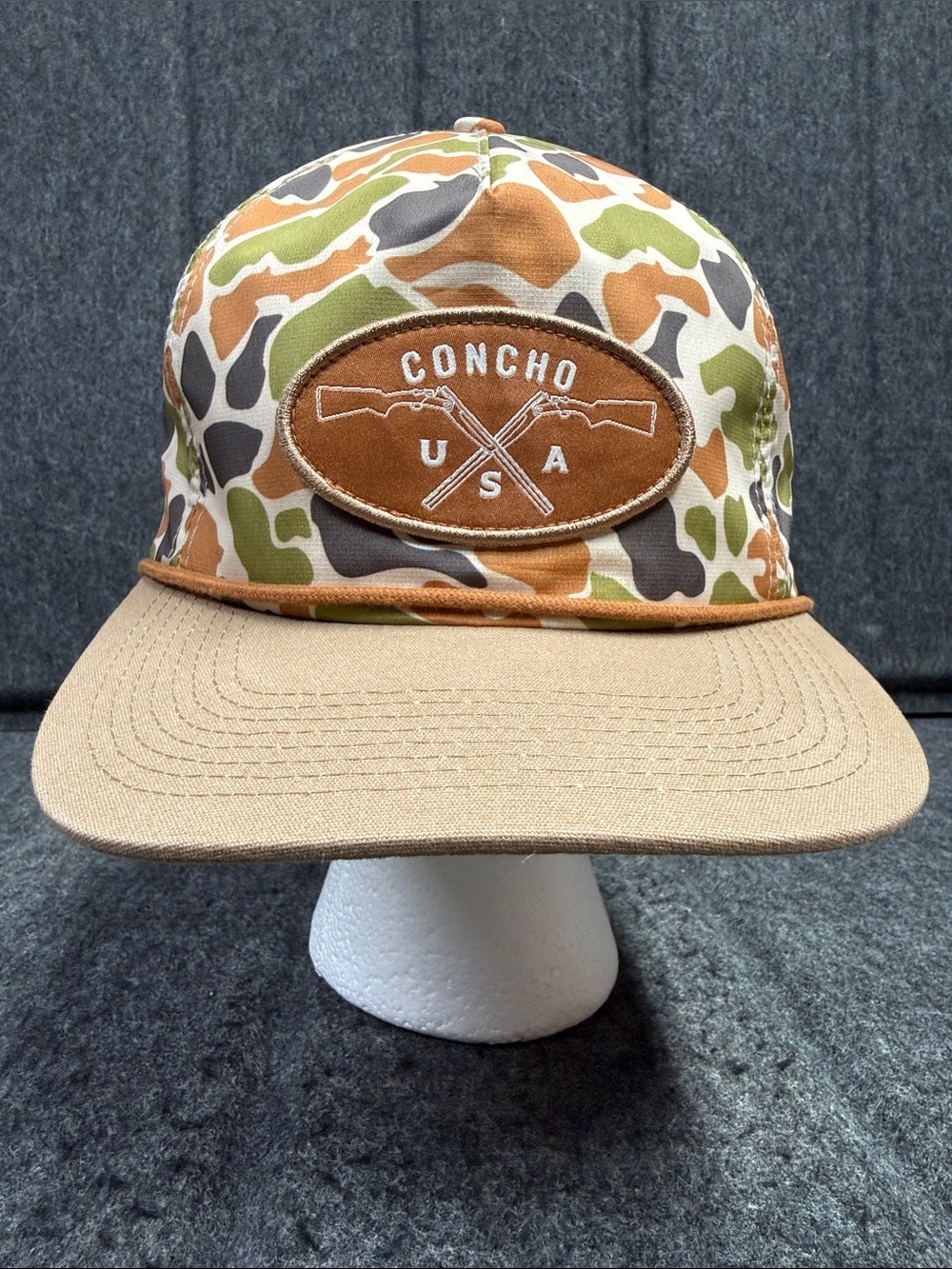 Concho Camouflage Trucker Cap - Tan Brim